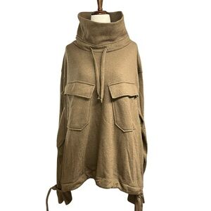 Hannes Roether Wool Brown Long Sleeve Turtleneck Size Medium